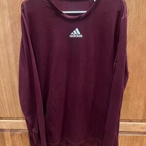 Men’s Adidas Maroon Long Sleeve Shirt XL